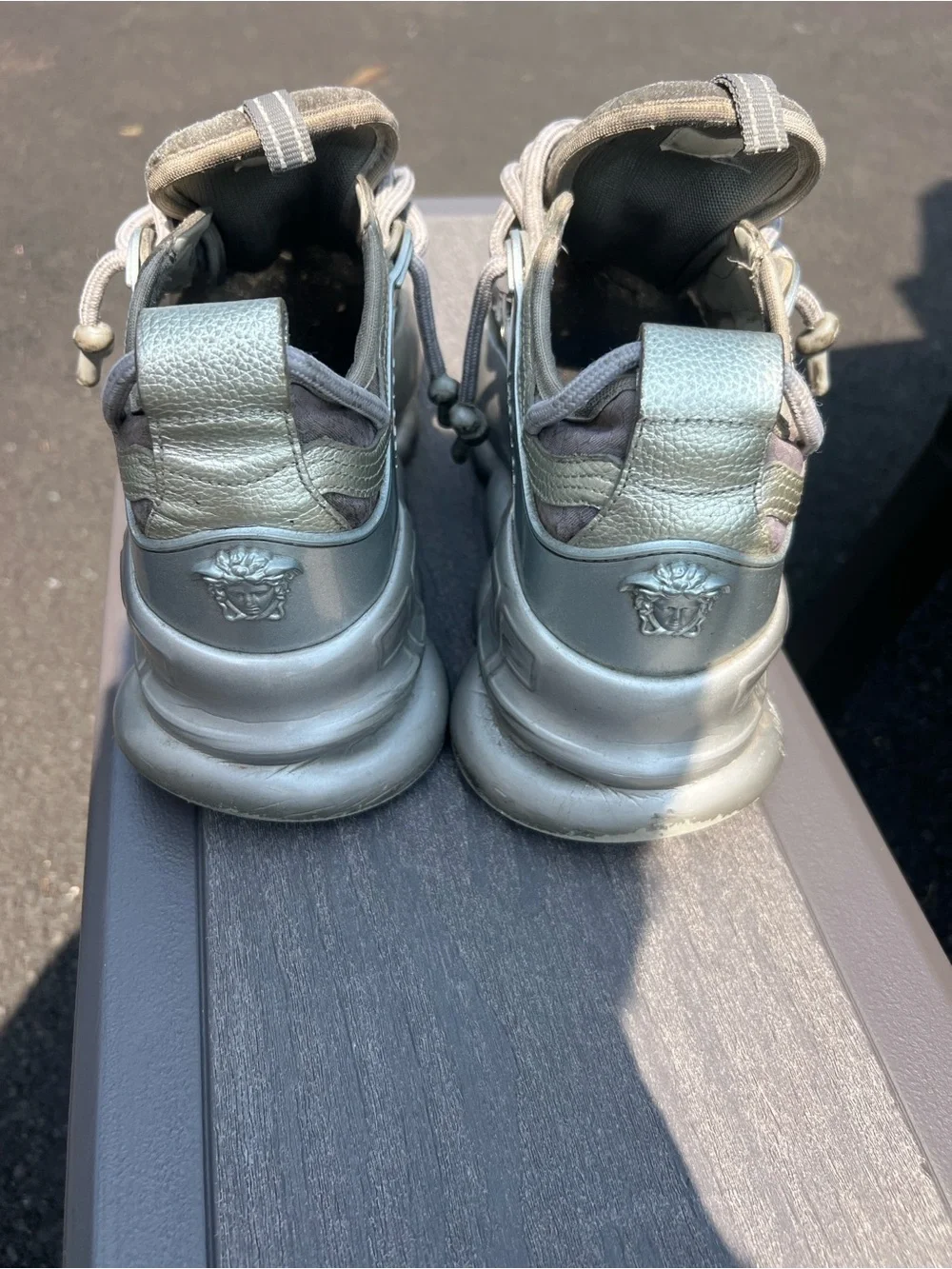 Versace Chain Reaction Silver shoes men size 40 / US 7